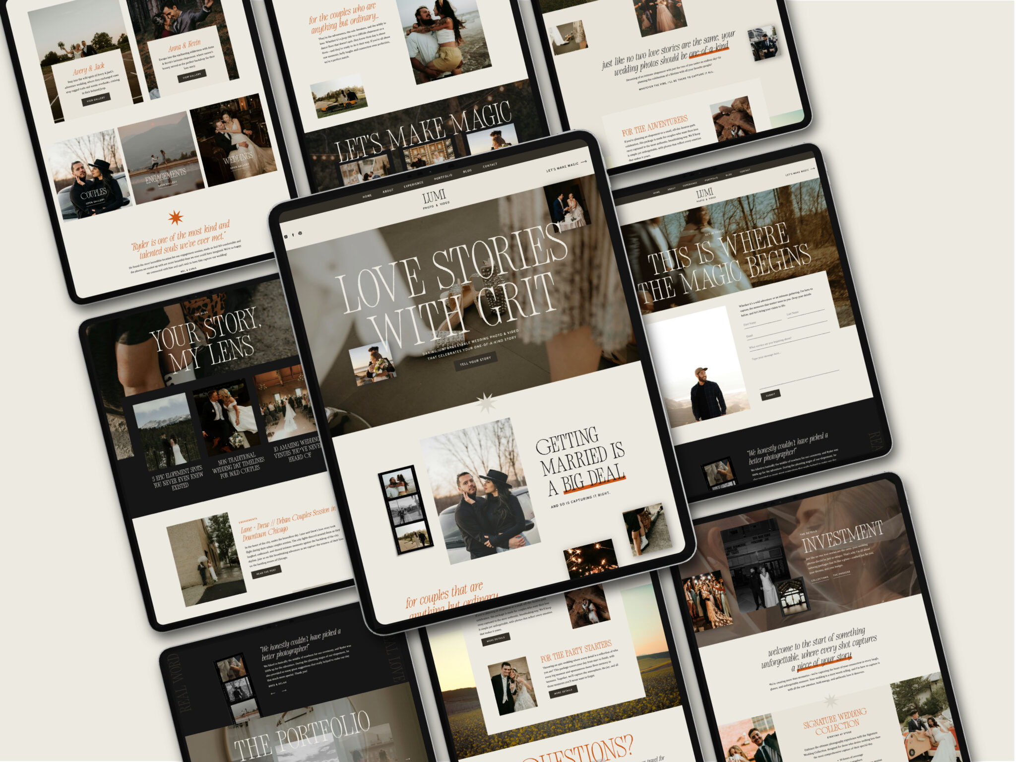 what makes our showit templates unique